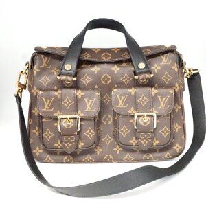 Louis Vuitton Manhattan NM Leather Satchel Bag